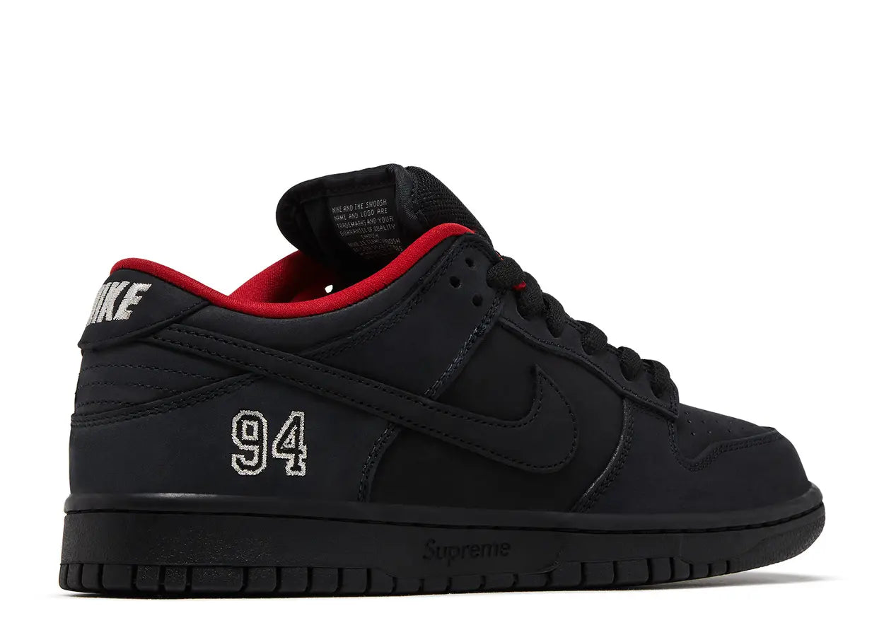 Supreme x Dunk Low SB 'Black'