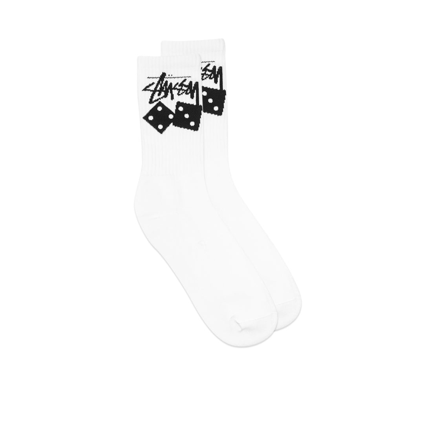 Stussy Double Dice Crew Socks (White)