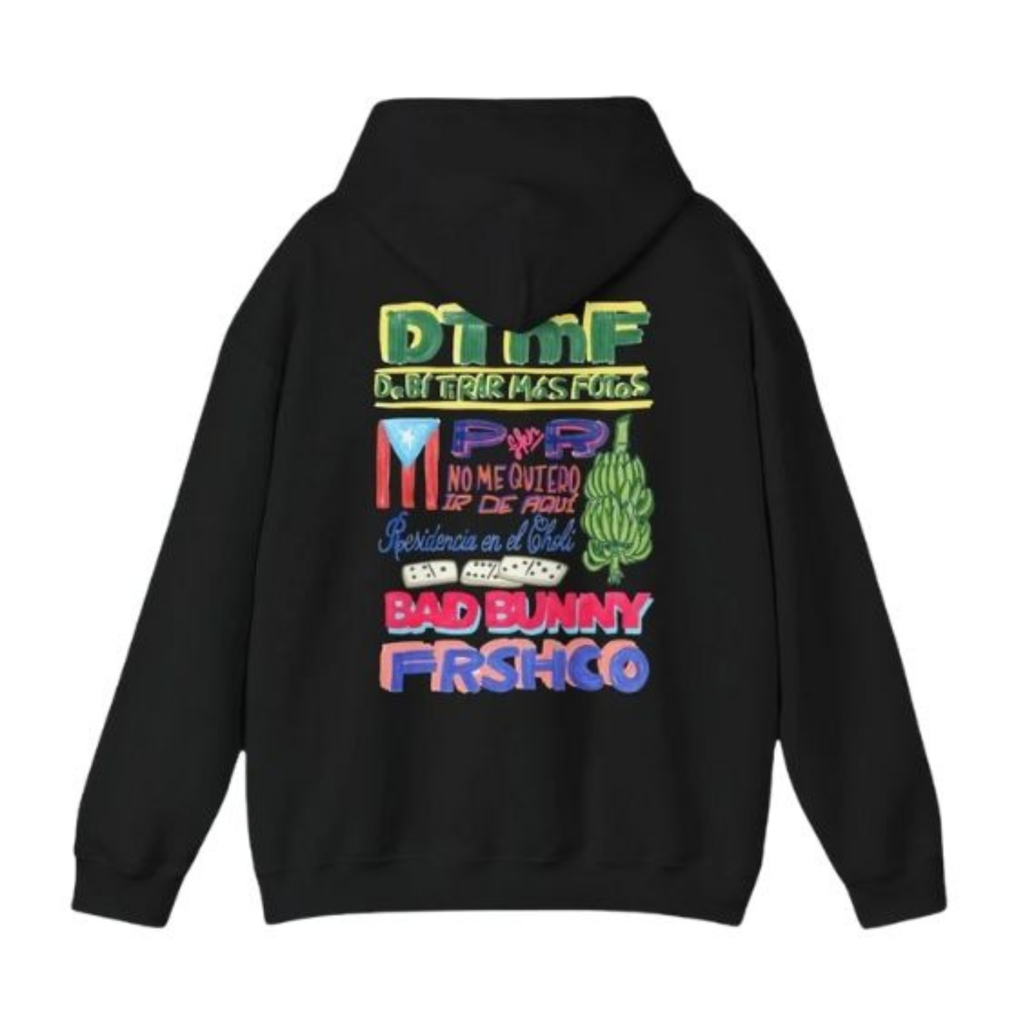Bad Bunny Puerto Rico "No Me Quiero Ir De Aqui Frshco" (Black)