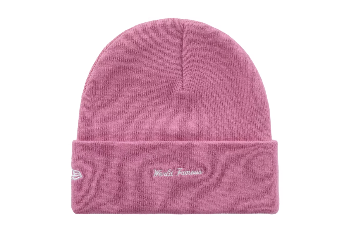 Supreme New Era Box Logo Beanie (Magenta)