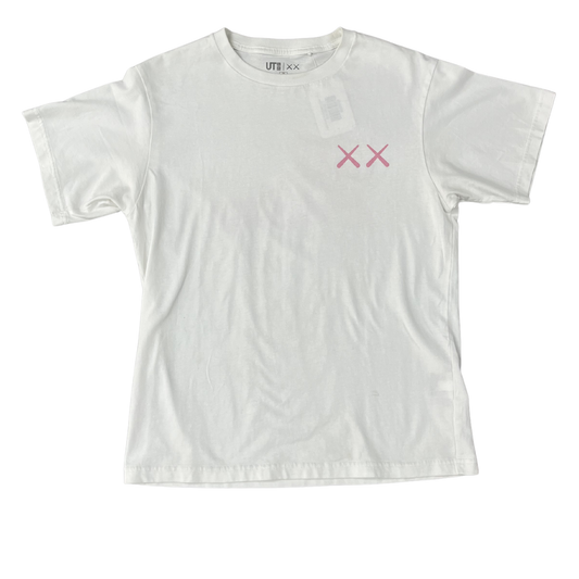 (USED) KAWS UT Short-Sleeve Graphic T-Shirt (White/Pink)