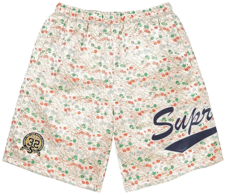 Supreme "Floral Jacquard" Shorts (White)