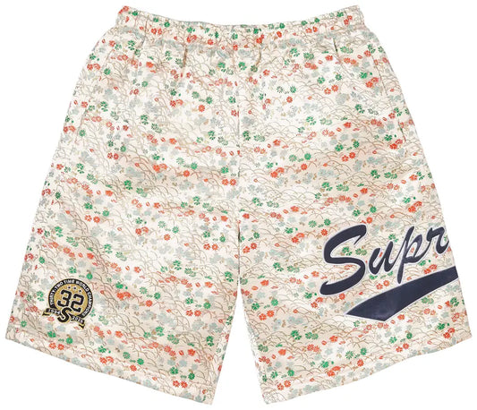 Supreme "Floral Jacquard" Shorts (White)