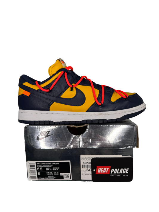 (USED) Nike Dunk Low x Off-White "University Gold"