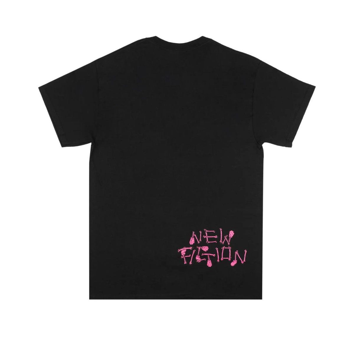 Kaws Skeleton New Fiction Tee (Black/Pink)