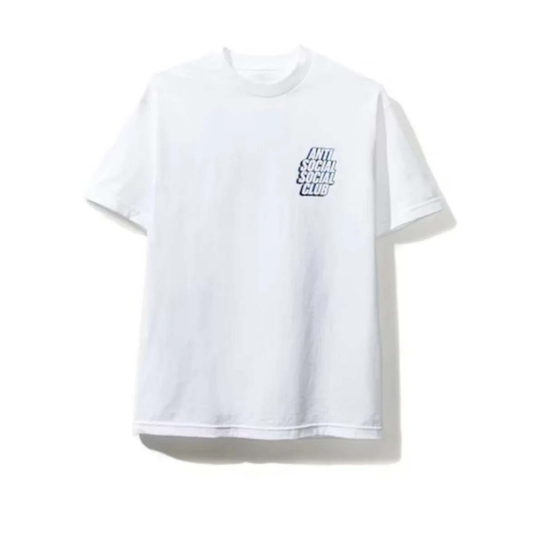 Anti Social Social Club "Blocked Plaid" Tee (White/Blue)