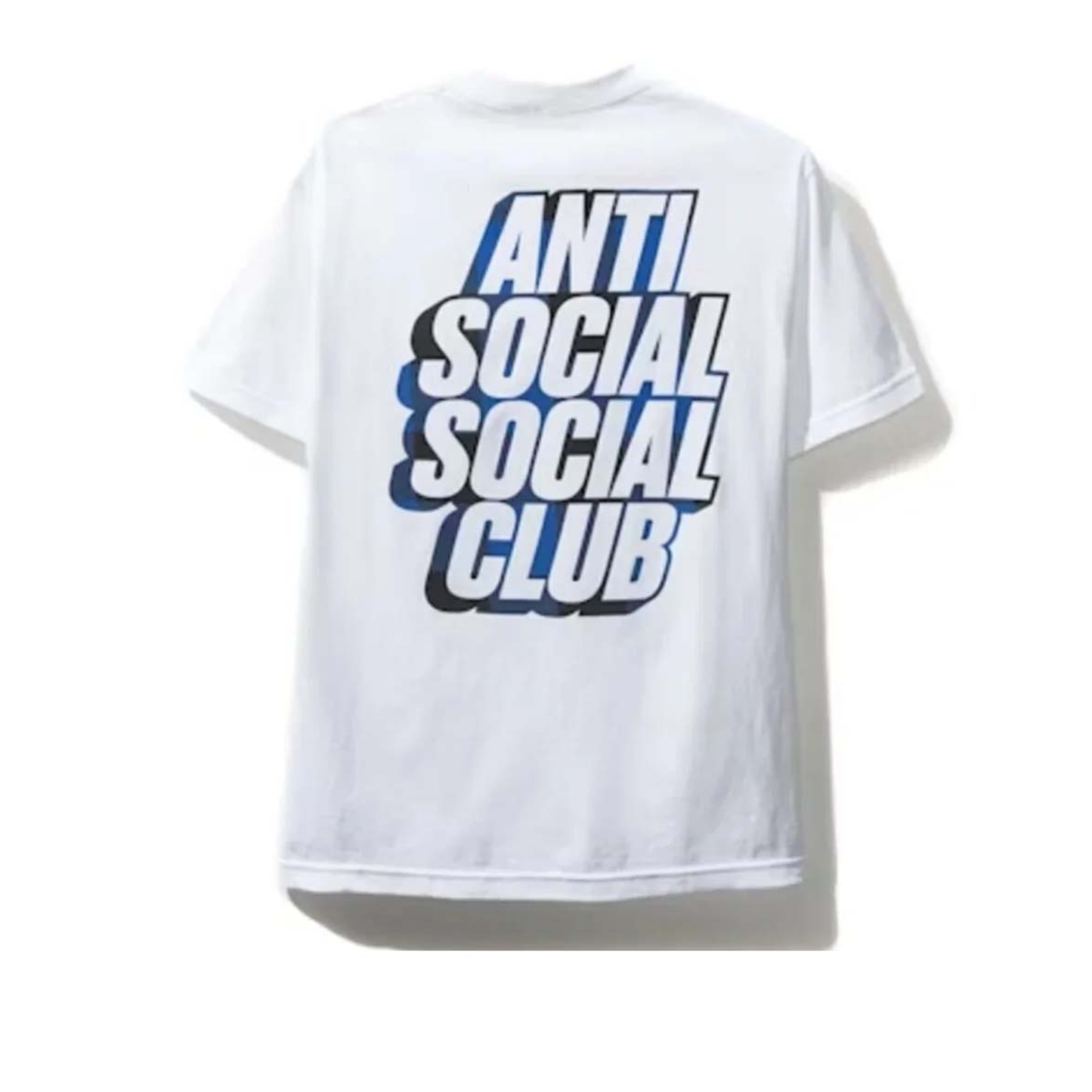 Anti Social Social Club "Blocked Plaid" Tee (White/Blue)