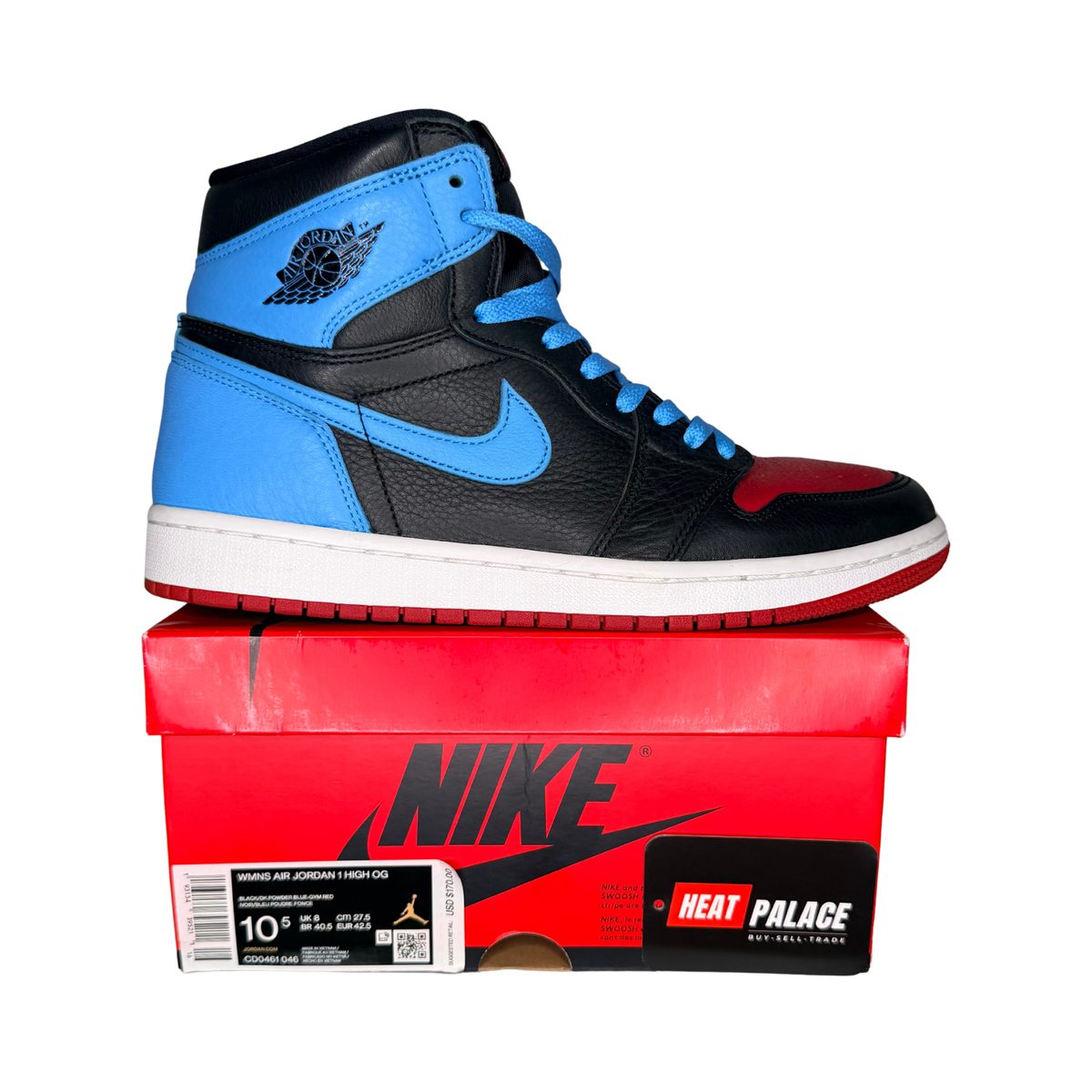 (USED) Air Jordan 1 High OG "NC to Chi" (W)