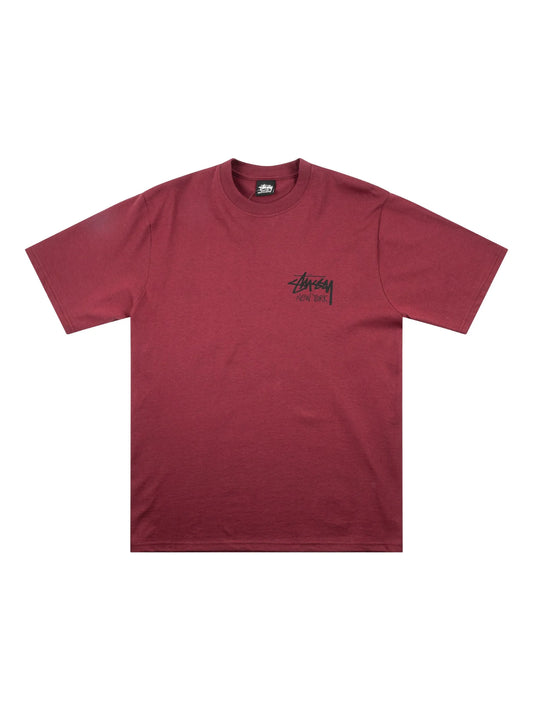 Stussy Tee "New York Exclusive" (Burgundy)