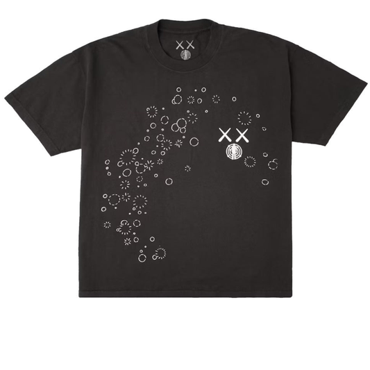 KAWS For Kid Cudi Moon Man Glow In Dark Tee (Vintage Black)