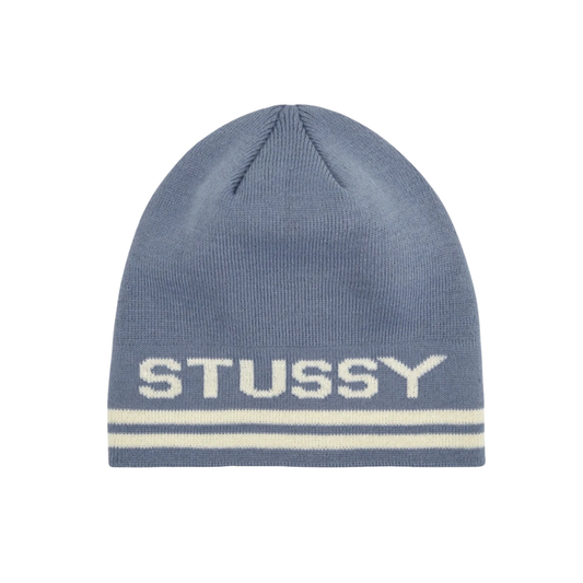 Stussy Jacquard Stripe Skullcap Beanie (Faded Blue)