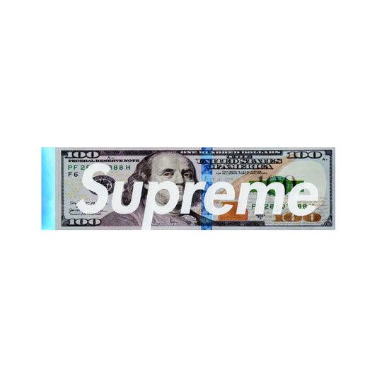 Supreme Box Logo Sticker "100$ Bill"