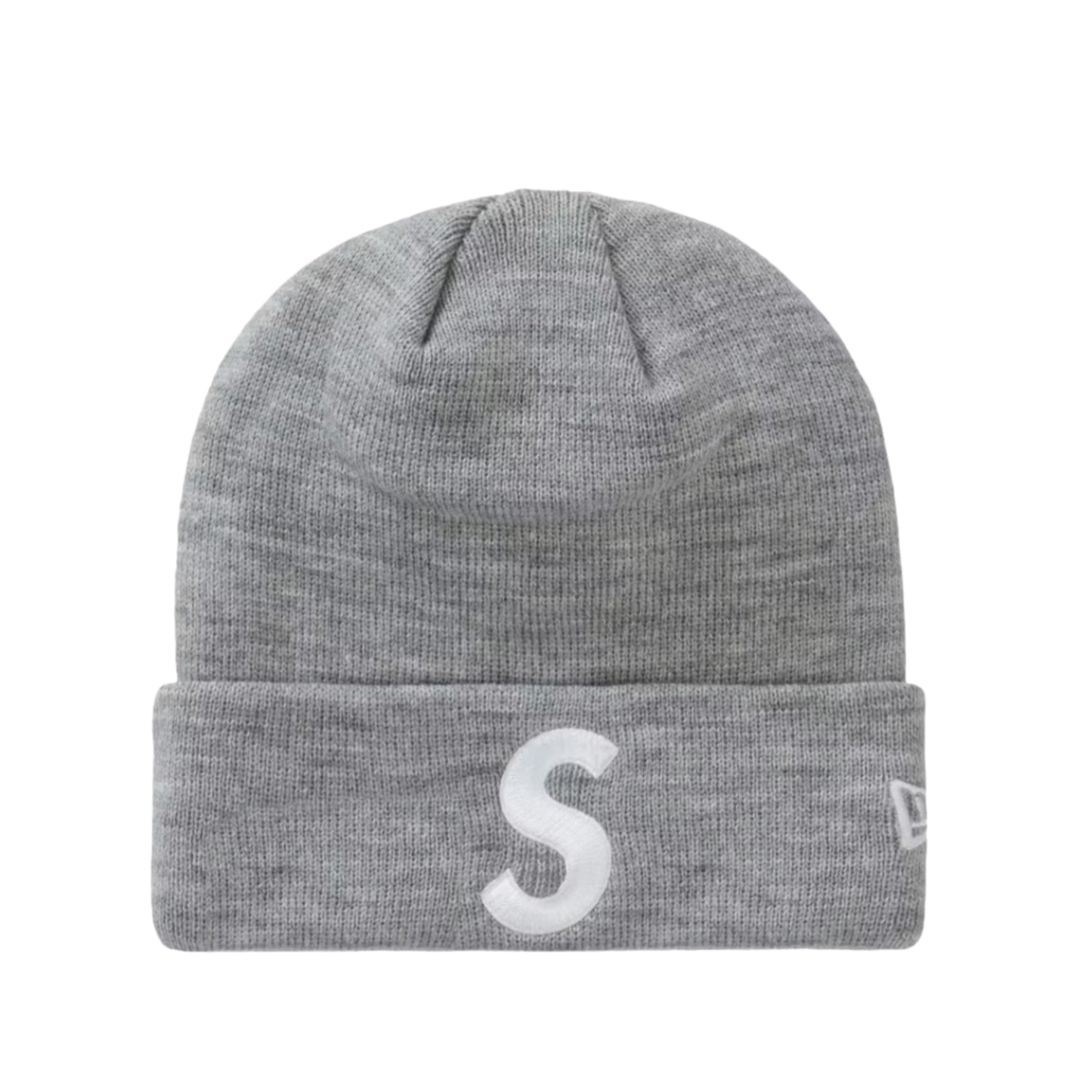 Supreme New Era S Logo Beanie (FW23) (Heather Grey)