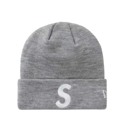 Supreme New Era S Logo Beanie (FW23) (Heather Grey)