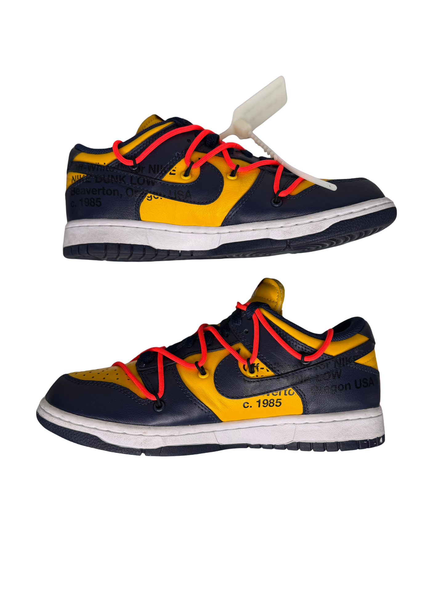 (USED) Nike Dunk Low x Off-White "University Gold"