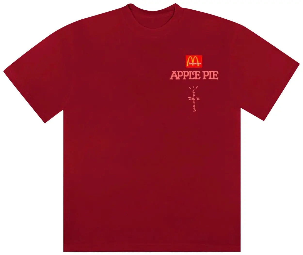Cactus Jack by Travis Scott x McDonald's Apple Pie T-Shirt 'Cardinal'