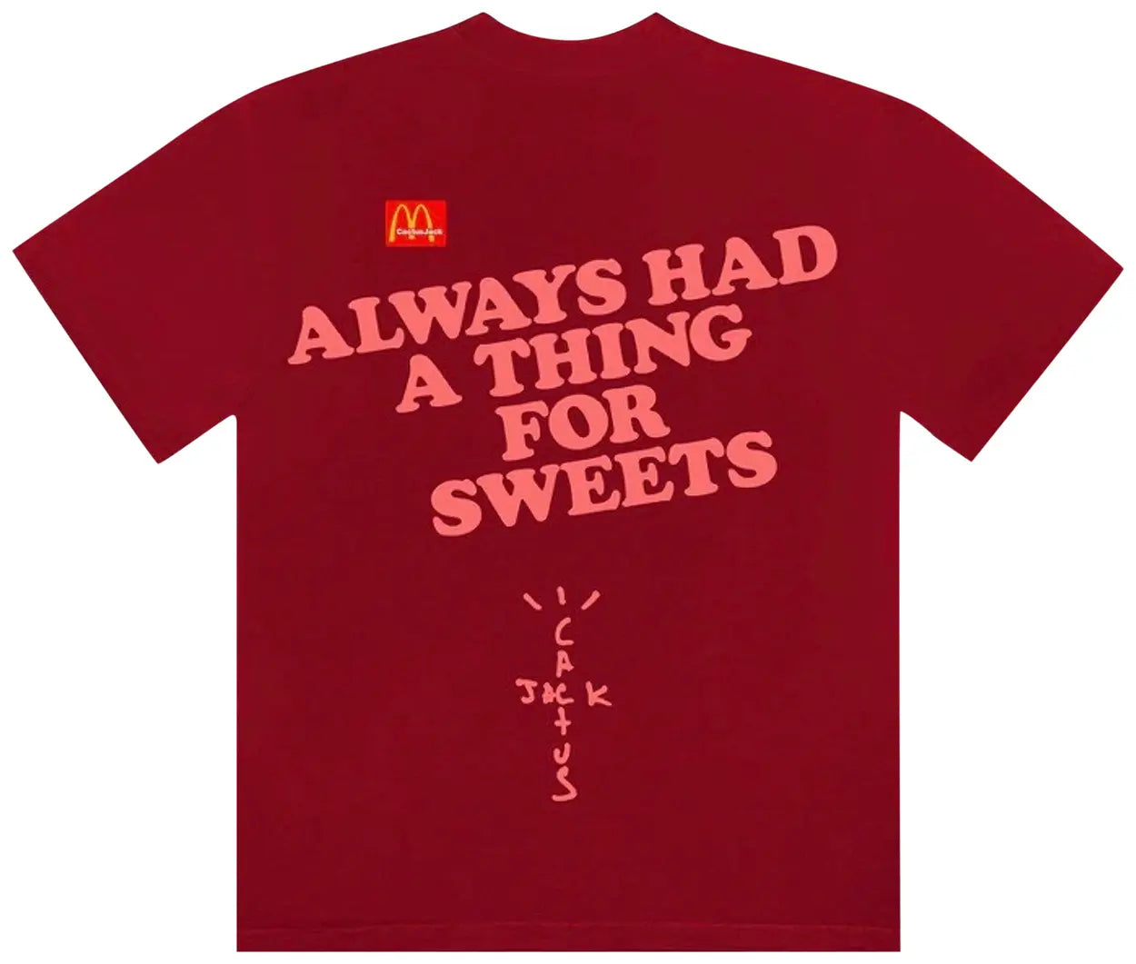 Cactus Jack by Travis Scott x McDonald's Apple Pie T-Shirt 'Cardinal'