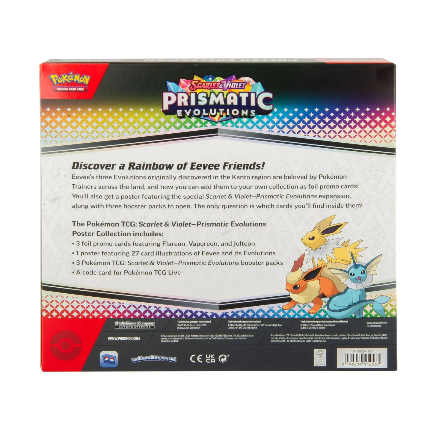 Pokemon Scarlet & Violet 8.5 Prismatic Evolutions Poster Collection