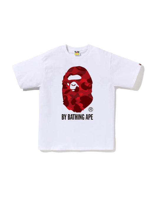 Bape Color Camo By Bathing Ape Head Tee (FW22) (White/Red)