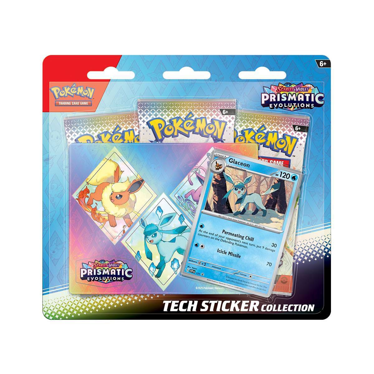 Pokémon Trading Card Game: Scarlet & Violet—Prismatic Evolutions Tech Sticker Collection Glaceon