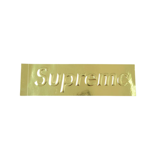 Supreme Embossed Metallic Gold Box Logo Sticker