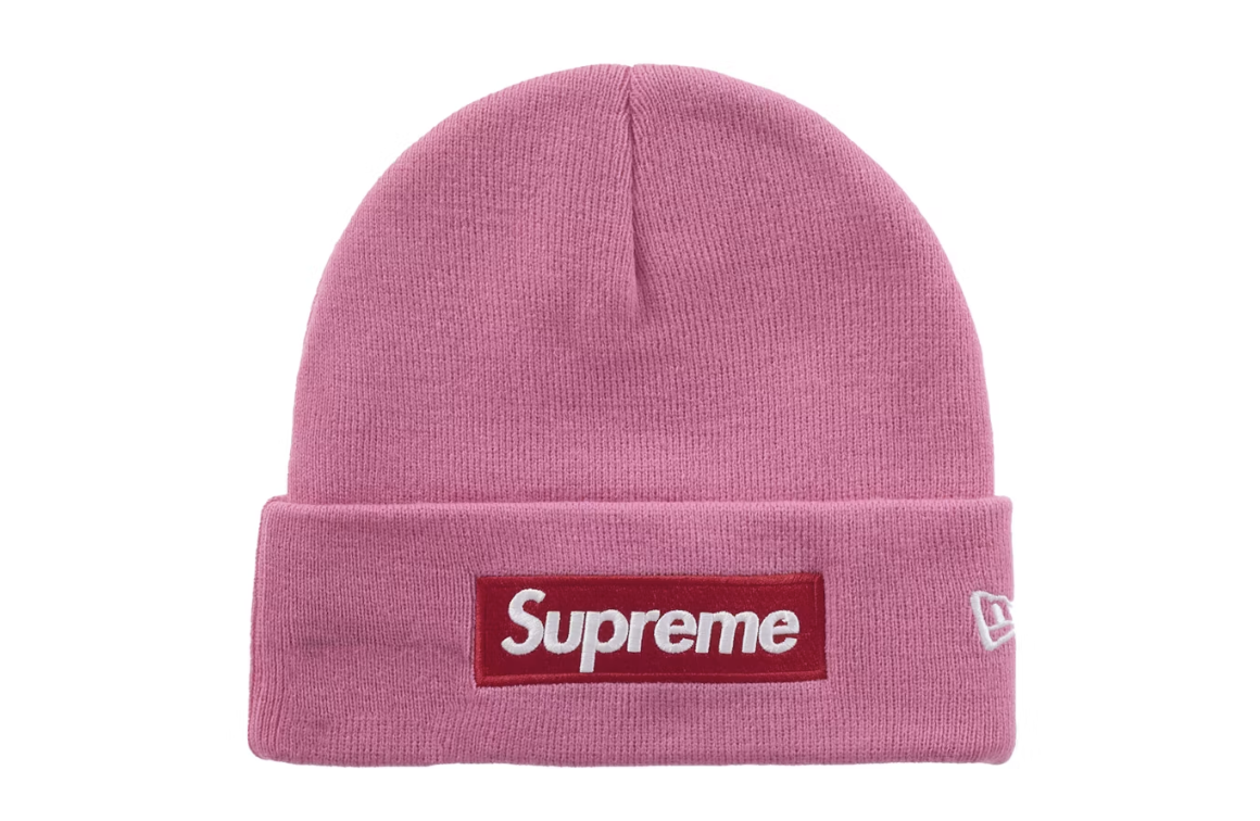 Supreme New Era Box Logo Beanie (Magenta)