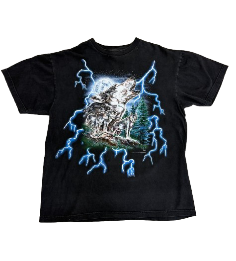 (USED) "Vintage USA Thunder Wolves" Tee