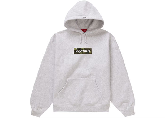 (USED) Supreme Box Logo Hooded Sweatshirt FW 23 "Ash Grey"