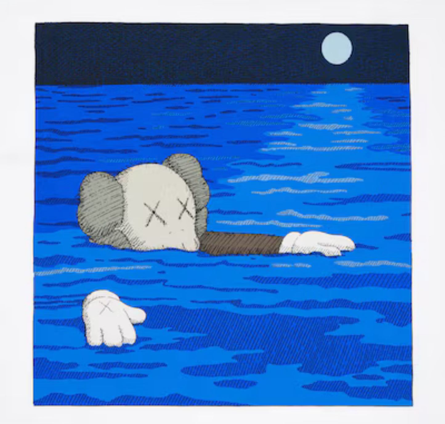 KAWS UT Short-Sleeve Graphic T-Shirt (White/Blue)