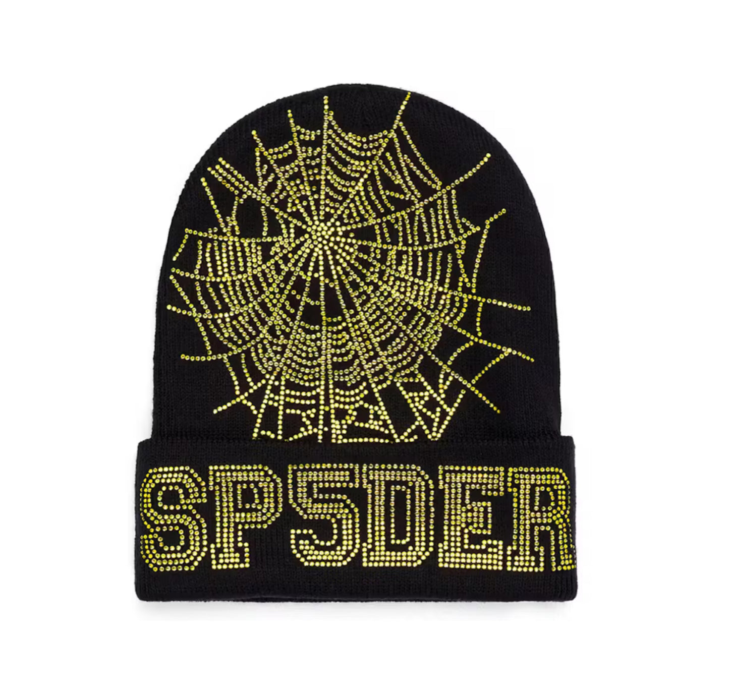 SP5DER Web Beanie (Black/Yellow)