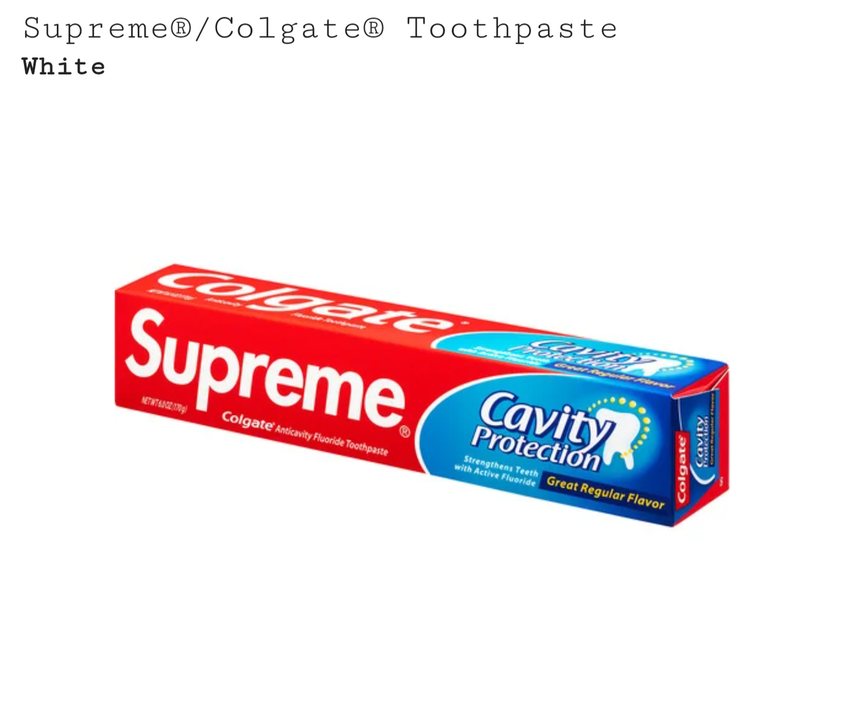 Supreme x Colgate Toothpaste (DISPLAY ONLY)