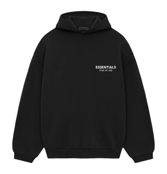 Fear of God Essentials Fleece Hoodie (Black/White)