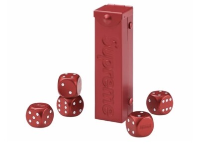 Supreme Aluminum Dice Set Red Box Logo