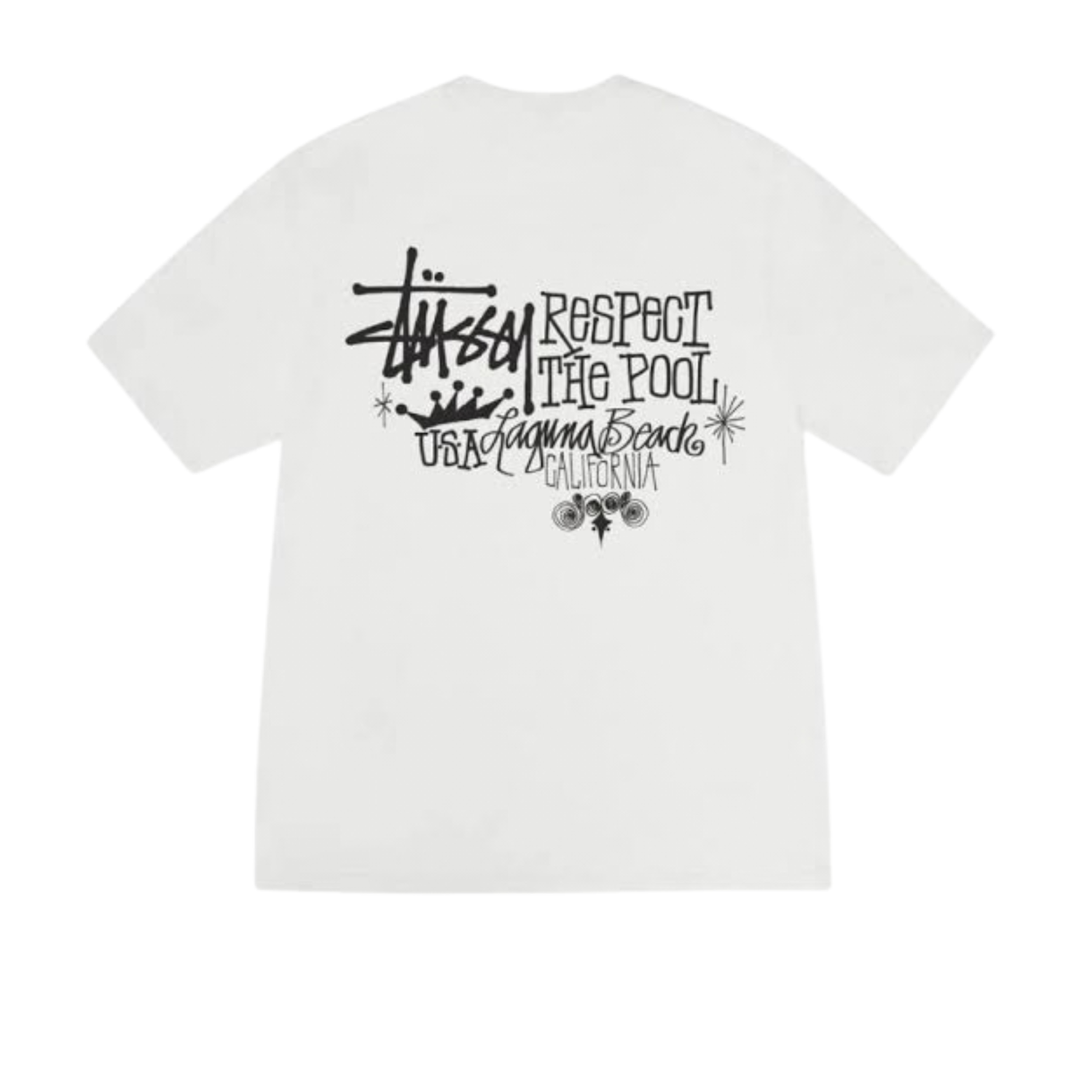 Stussy Respect The Pool Pigment Dyed Tee (White)