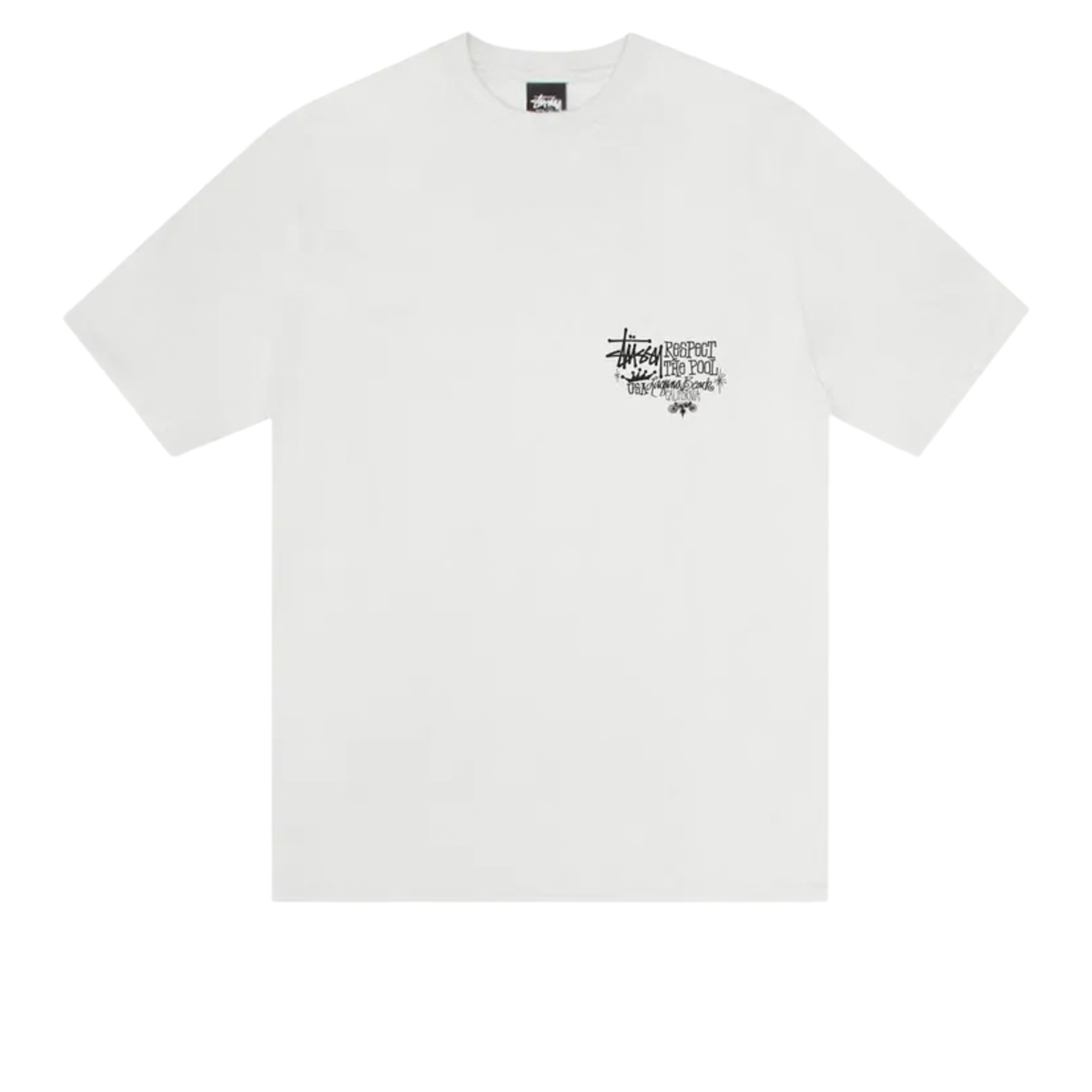 Stussy Respect The Pool Pigment Dyed Tee (White)